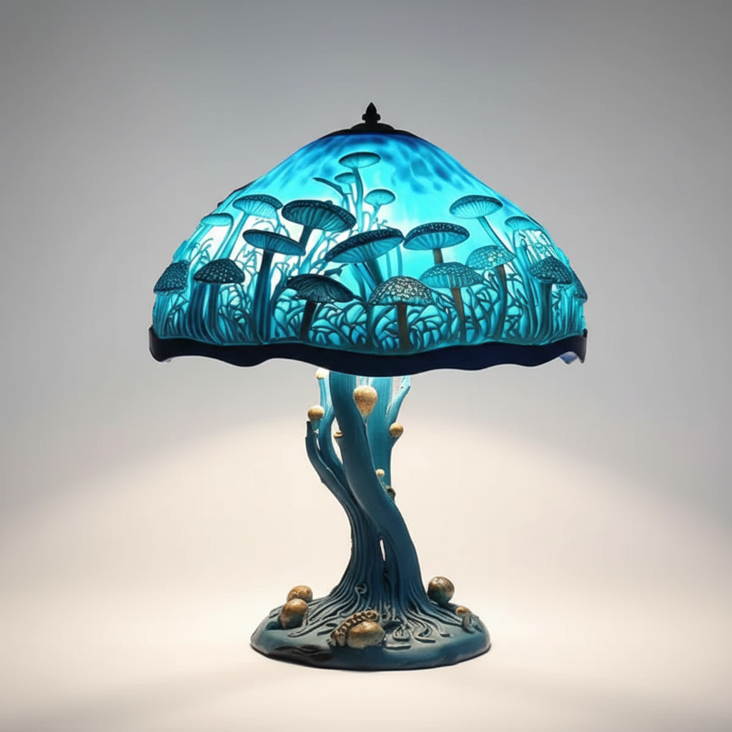 Bunte Glasin Glas Tischlampe - Glowmoss