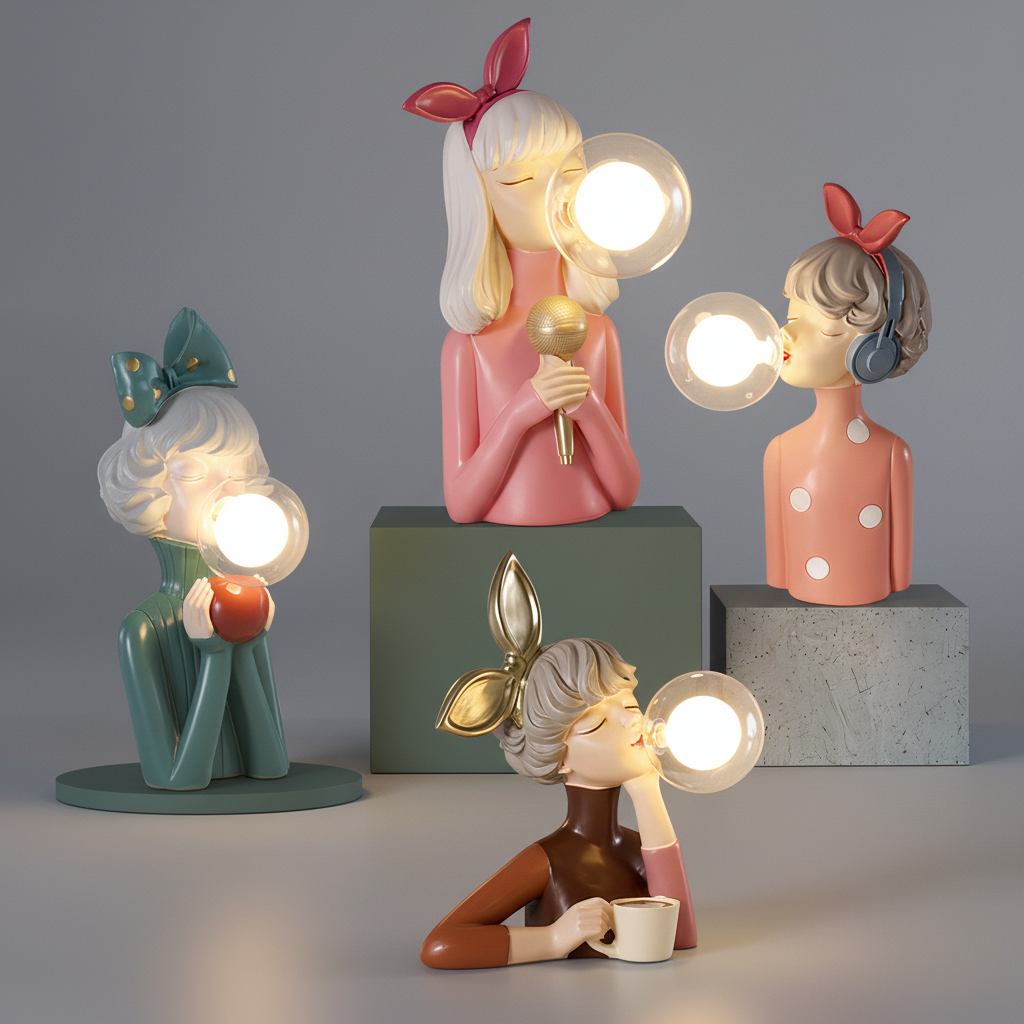 Dekorative Leuchte Mit Glasschirm - CozyMuse