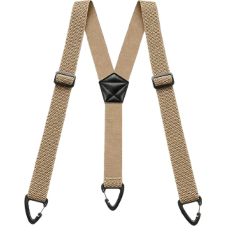 Bretelles beige sable en Y à trois pinces et pièce centrale noire 10