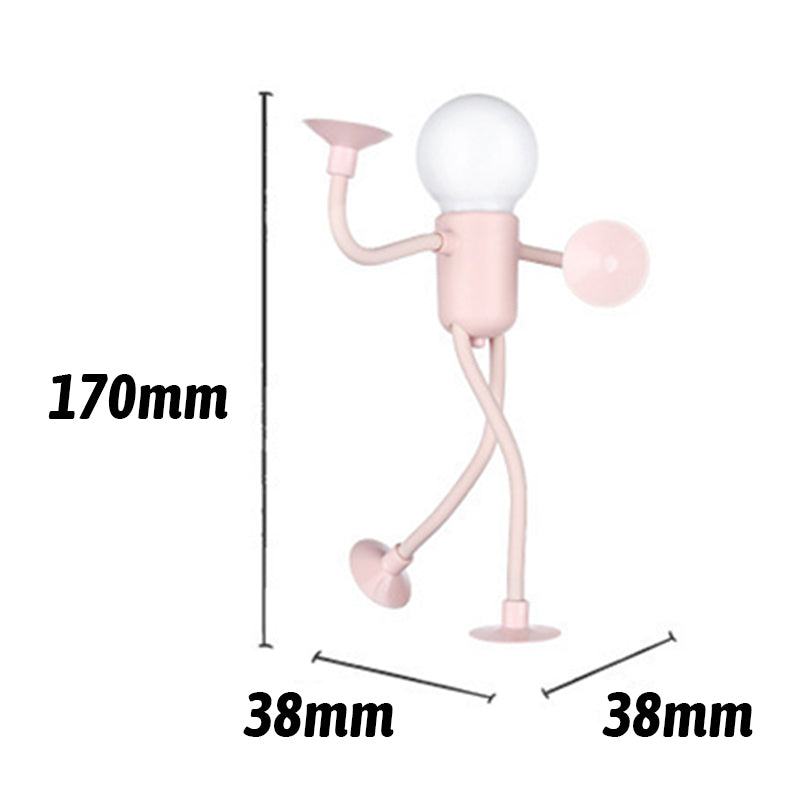 Veilleuse rose avec cotes indiquant une hauteur de 170 mm et une base de 38 mm sur 38 mm. 14