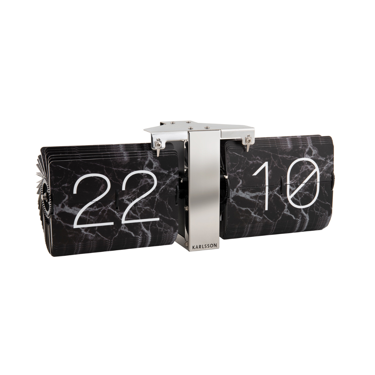 Karlsson I Flip Clock No Case Marble - Zwart