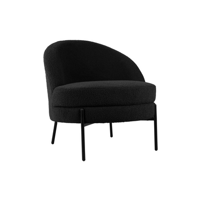 Leitmotiv I Chair Noble Teddy Curl - Zwart