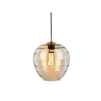 Leitmotiv I Pendant Lamp Glamour Globe - Amber Bruin