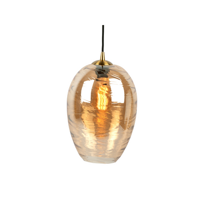 Leitmotiv I Pendant Lamp Glamour Cone - Amber Bruin