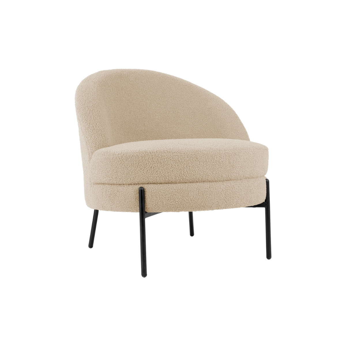 Leitmotiv I Chair Noble Teddy Curl - Beige