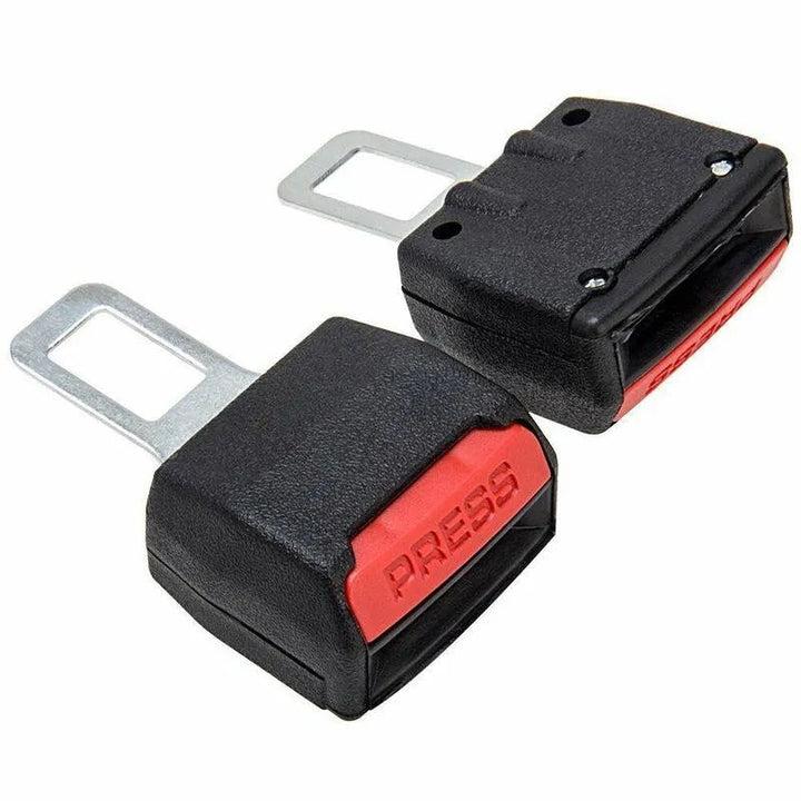 Deux inserts noirs à bouton rouge sur fond blanc, l'un vu de face, l'autre de dessus avec ses vis 6