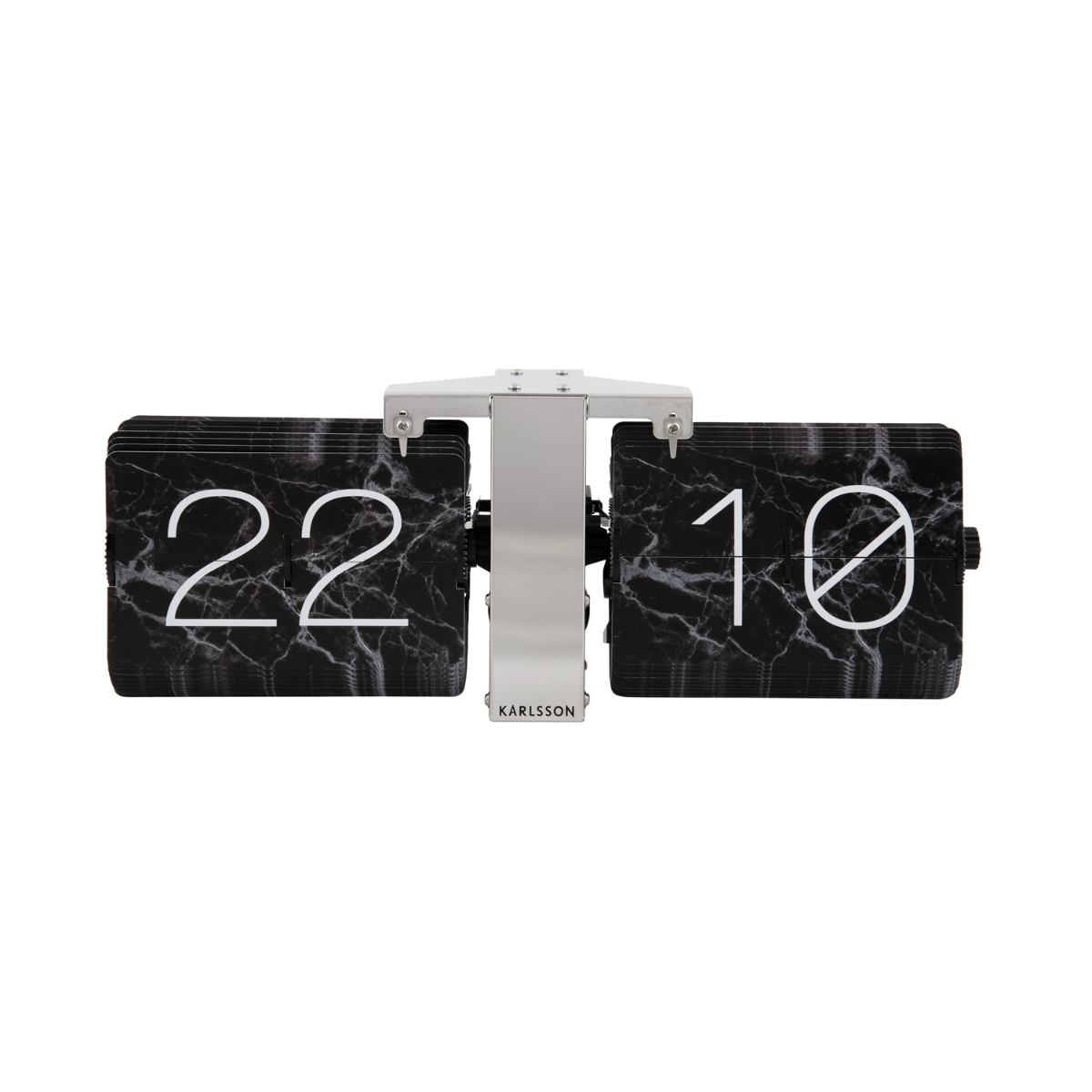 Karlsson I Flip Clock No Case Marble - Zwart