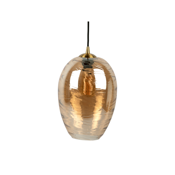 Leitmotiv I Pendant Lamp Glamour Cone - Amber Bruin