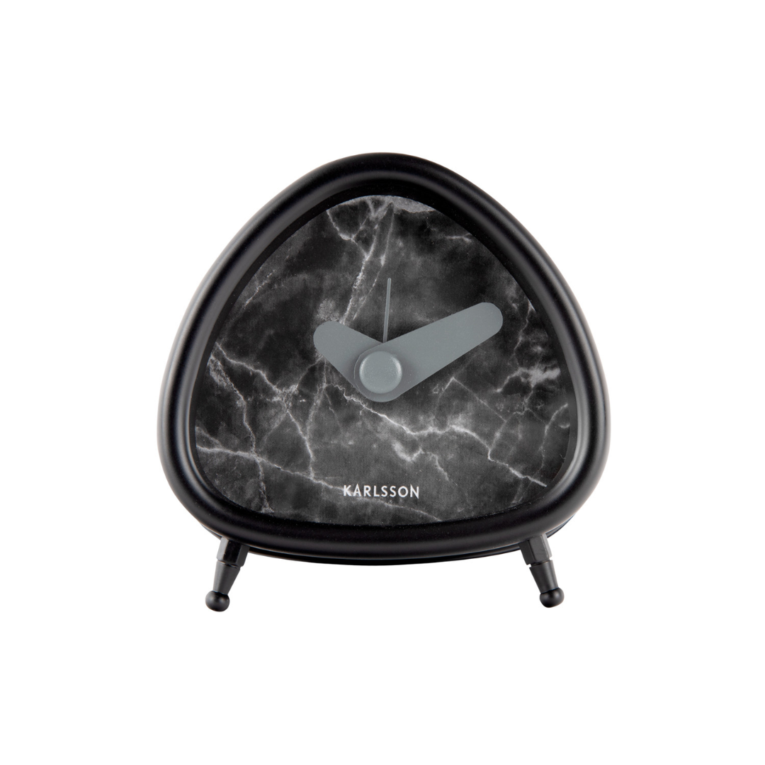 Karlsson I Alarm Clock Triangle Marble - Zwart