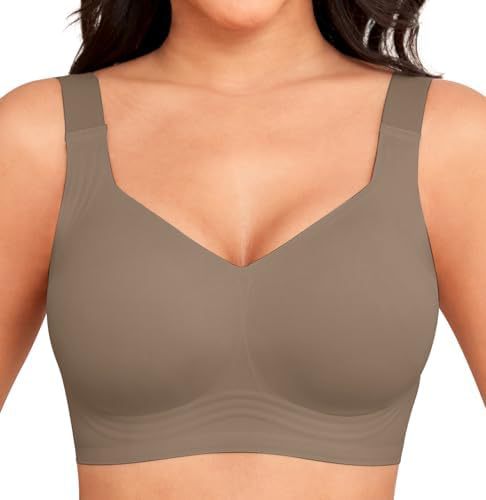 Vue de face du modèle taupe porté par un mannequin, bretelles larges et bas ondulé 5