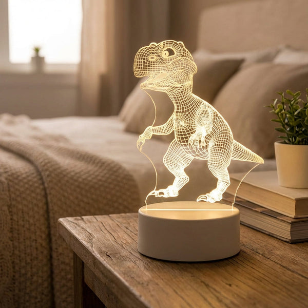 3D-illusie-nachtlampje - DinoGlowz