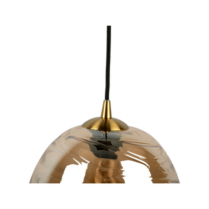 Leitmotiv I Pendant Lamp Glamour Cone - Amber Bruin