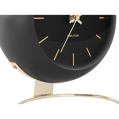 Karlsson I Table Clock Globe - Zwart