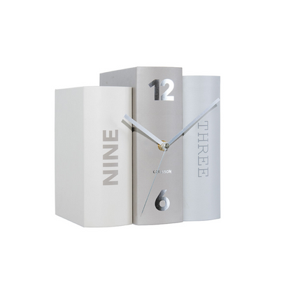 Karlsson I Table Clock Book - Grijs