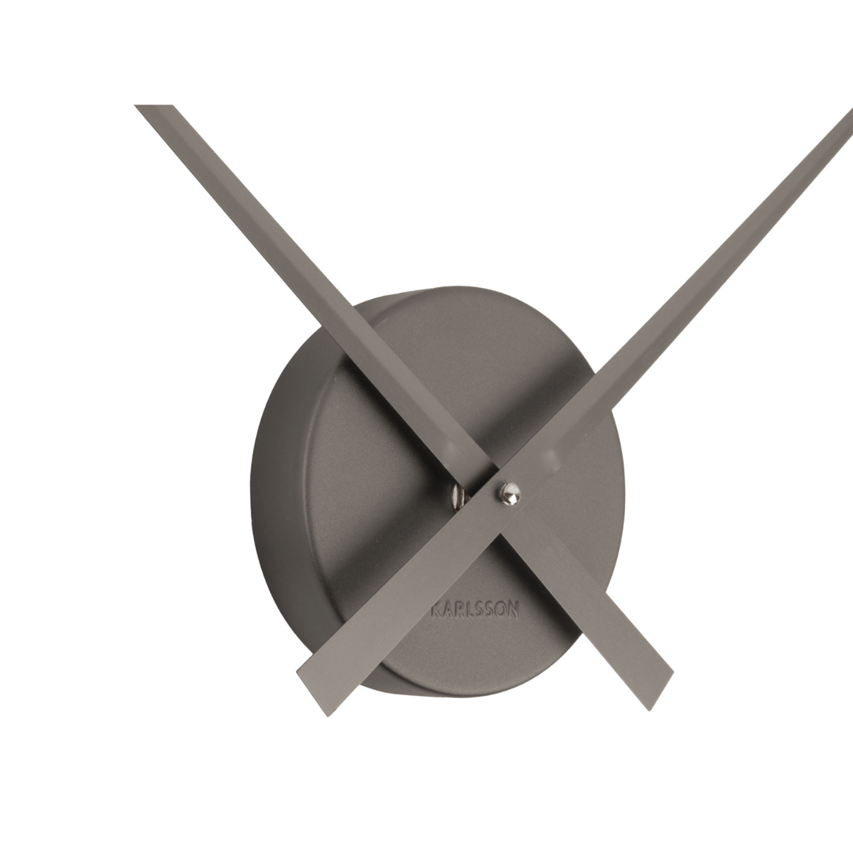 Karlsson I Wall Clock Little Big Time Mini Metallic - Grijs