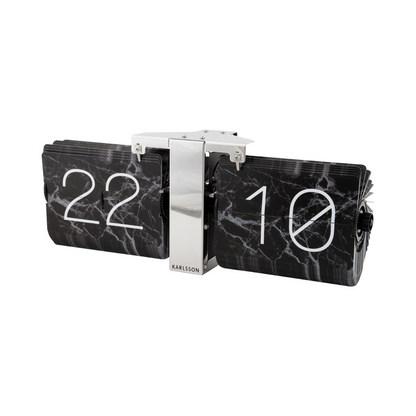 Karlsson I Flip Clock No Case Marble - Zwart