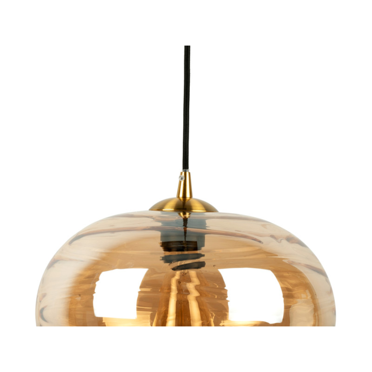 Leitmotiv I Pendant Lamp Glamour Sphere - Amber Bruin