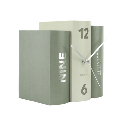 Karlsson I Table Clock Book - Groen