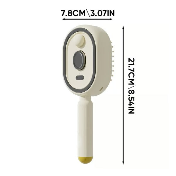 Brosse crème vue de face sur fond blanc, avec cotes indiquées : 7,8 cm de large et 21,7 cm de haut. 14