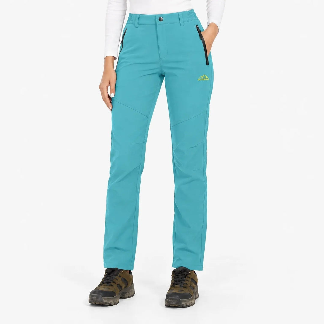 Pantalon softshell thermique doublé pour femme avec polaire, déperlant 22