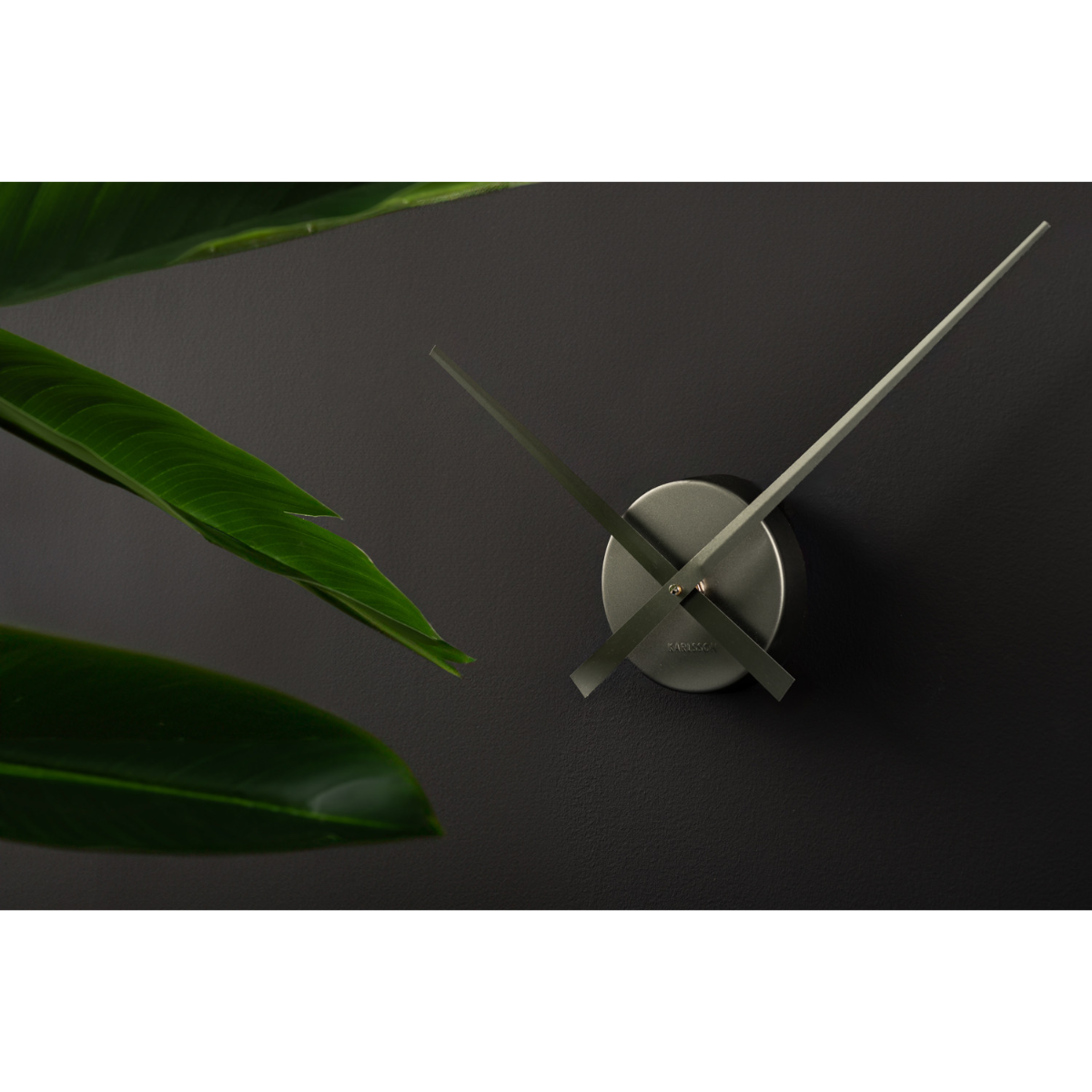 Karlsson I Wall Clock Little Big Time Mini Metallic - Grijs