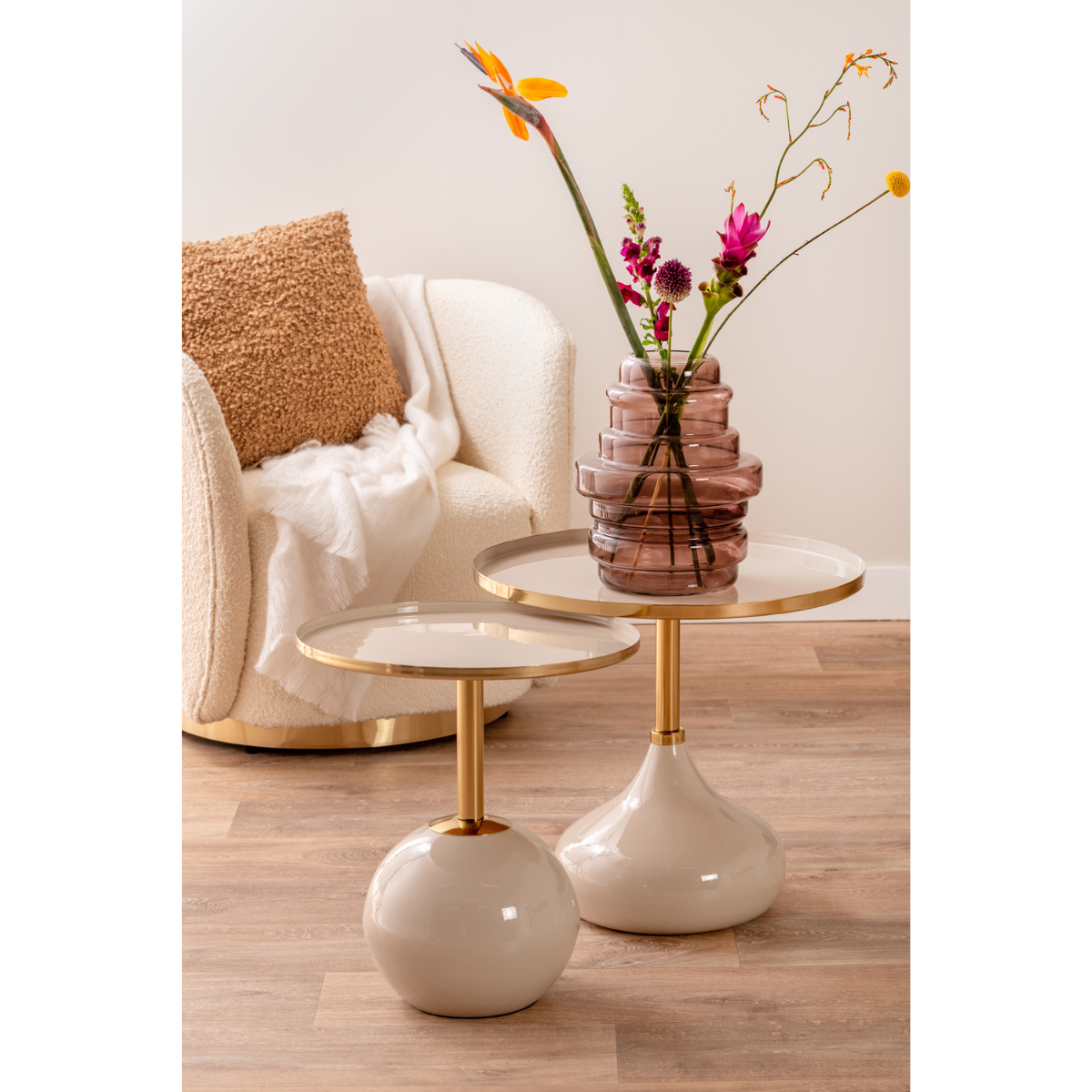 Leitmotiv I Side Table Mila Large - Beige