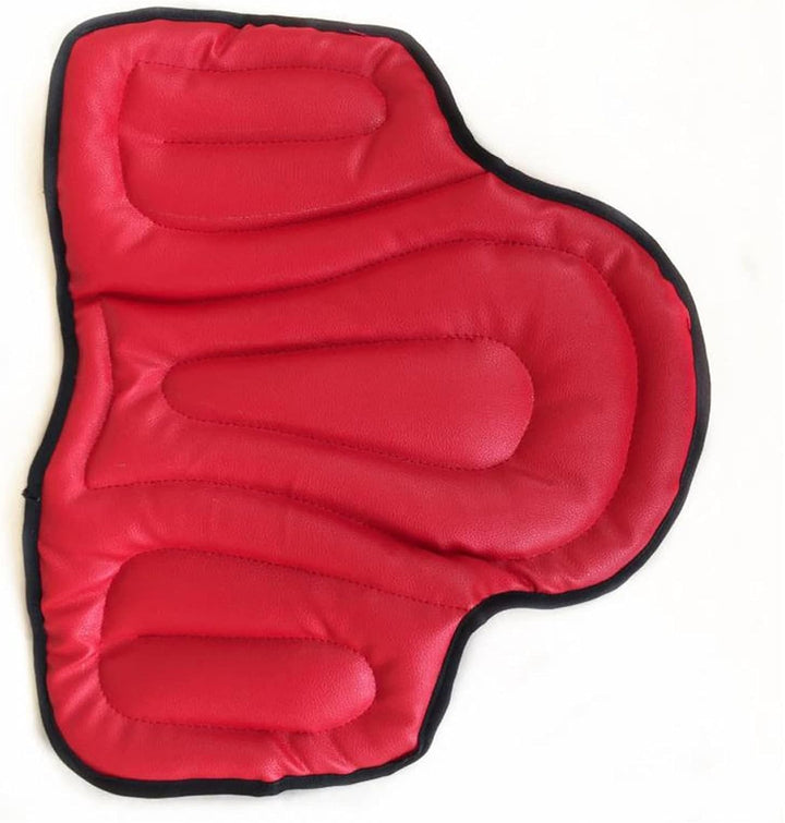 Coussin rouge à compartiments matelassés, présenté à plat sur fond blanc 8