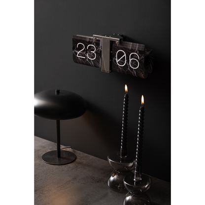 Karlsson I Flip Clock No Case Marble - Zwart