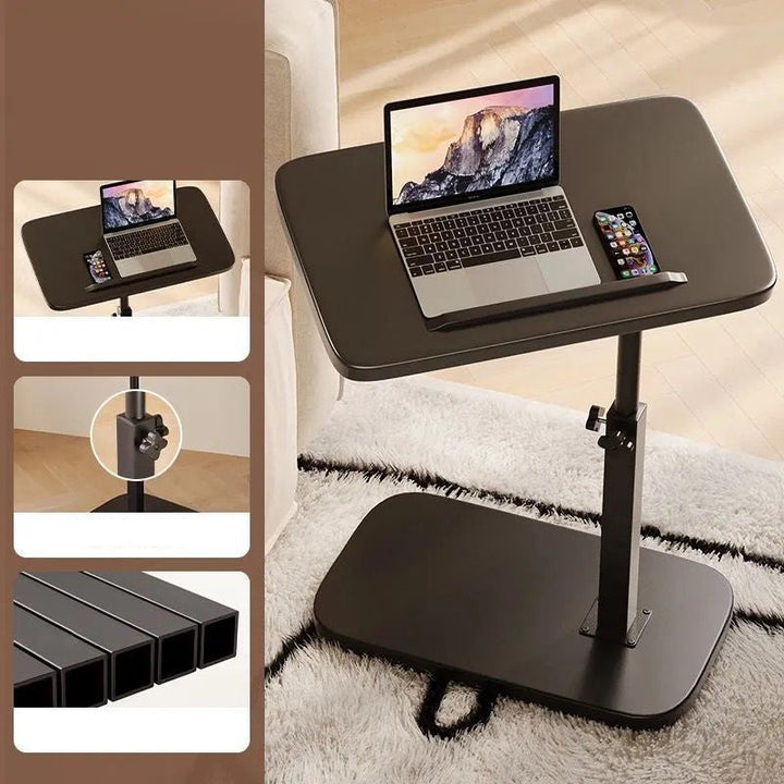 Version entièrement noire posée sur un tapis moelleux, avec vignettes du bouton de réglage et du profilé métallique carré. 5