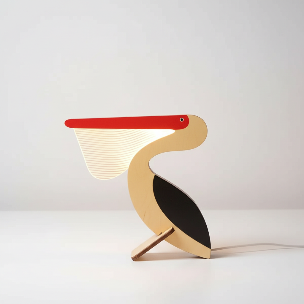 Acryl Holz LED Lampe - Glowfauna