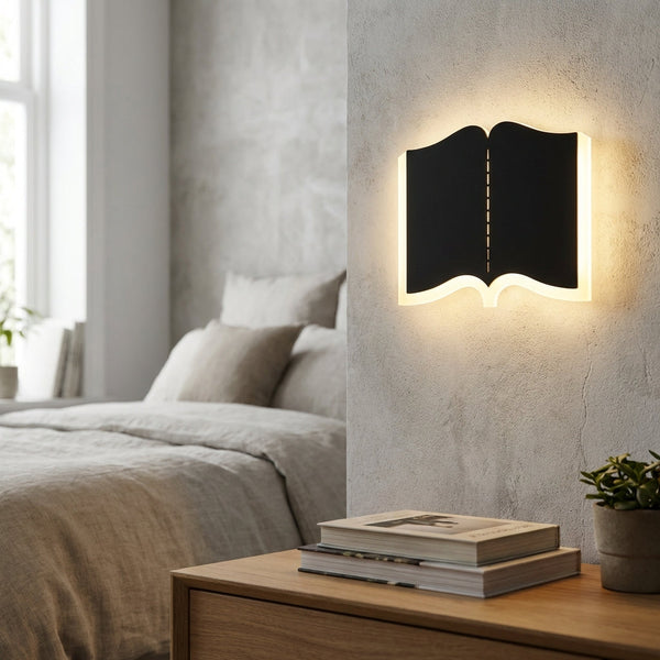 Boekvormige wandlamp - BookLume