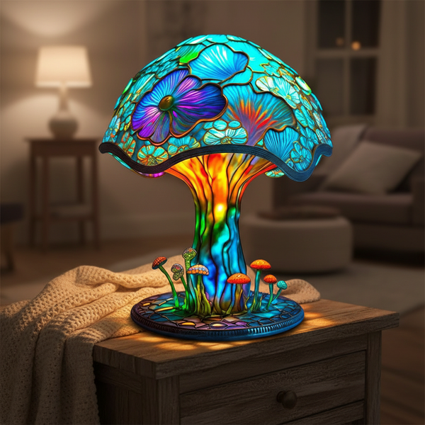 Kleurvolle Glazen Tafel Lamp - Glowmoss