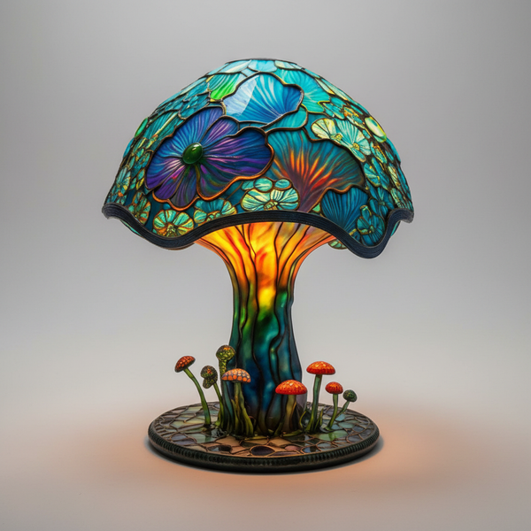 Kleurvolle Glazen Tafel Lamp - Glowmoss