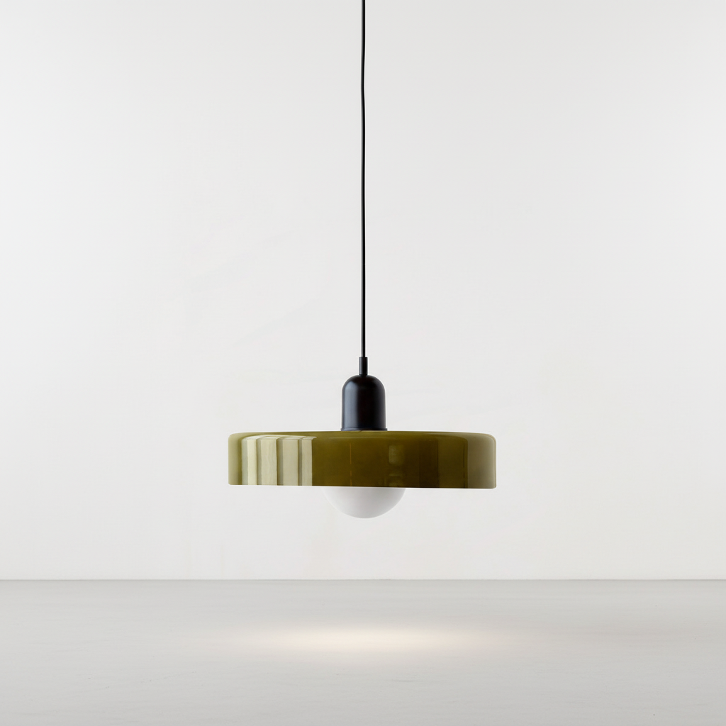 Buntglas Runde Pendelleuchte -  Glassora
