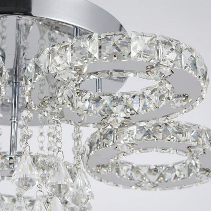 Ceiling Mounted Crystal Chandelier -  Aurellin