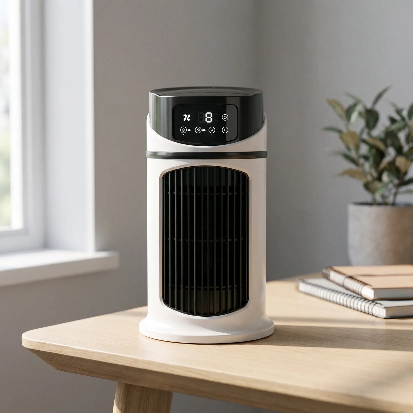 Compacte Luchtkoeler Met Water Voor Op Tafel - Breezify