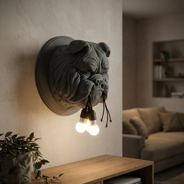 Decoratieve gesculpteerde wandlamp - Bulloxen