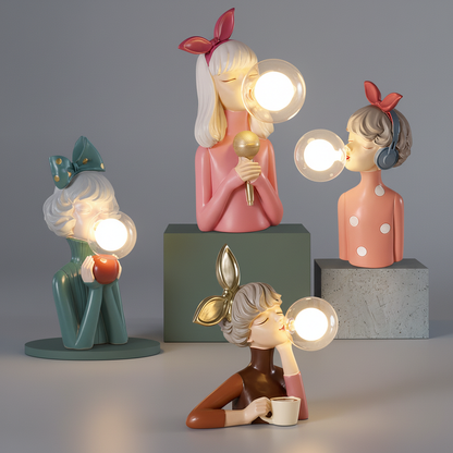 Dekorative Leuchte Mit Glasschirm - CozyMuse