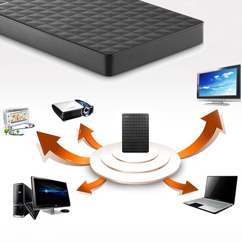Schéma de compatibilité : le disque au centre, flèches vers télévision, projecteur, GPS, ordinateur fixe et portable 4