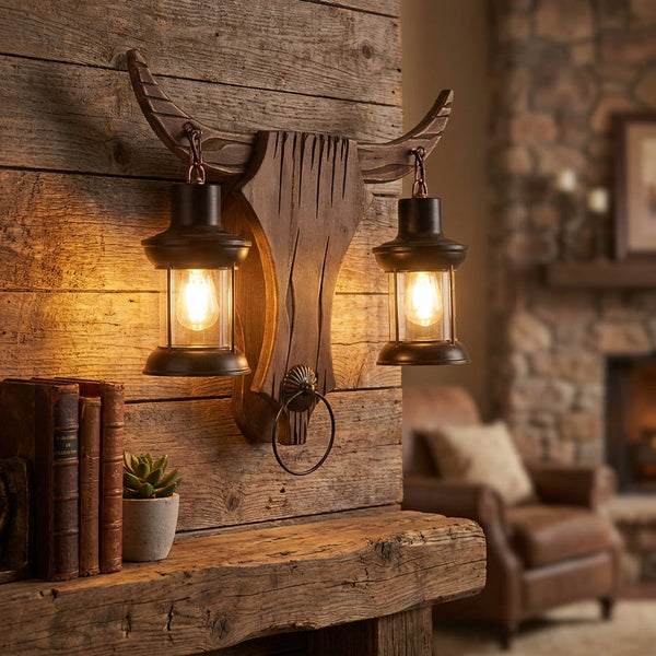 Dubbele lantaarn-wandlamp - Antiquorix