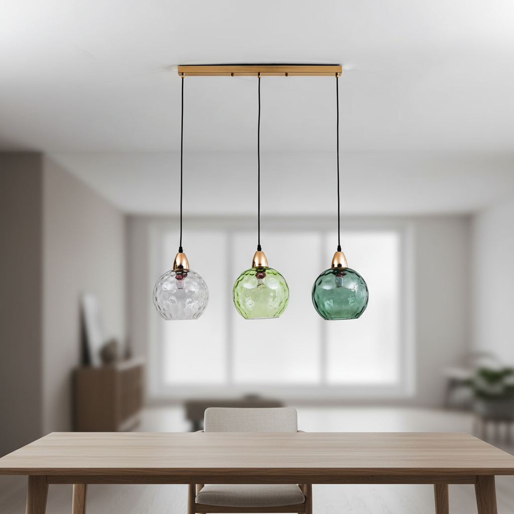 Dreiflammige Clusterleuchte - GlassGleam