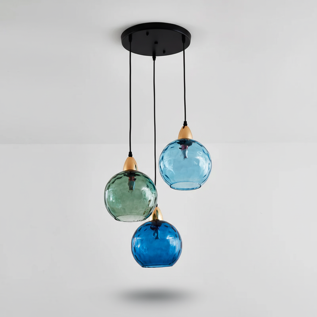 Dreiflammige Clusterleuchte - GlassGleam