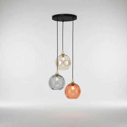 Dreiflammige Clusterleuchte - GlassGleam