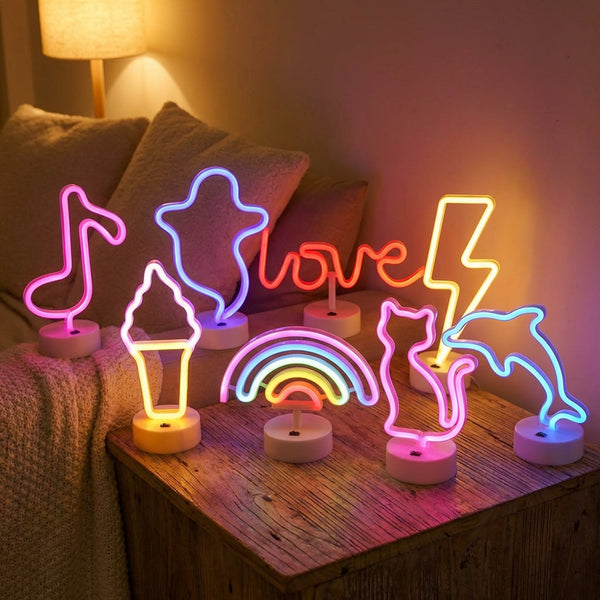 Vrijstaande neon-tafellamp - Neonova