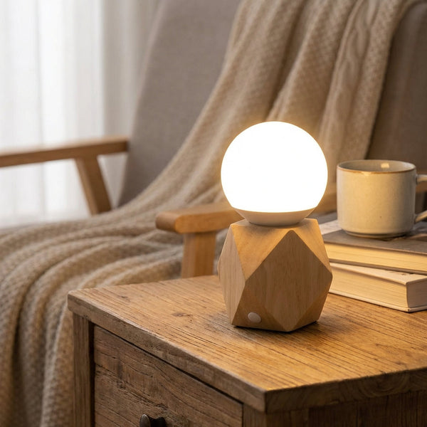 Nachtlamp met geometrische voet - Nordiqueo