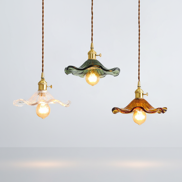 Glazen vintage-hanglamp - BloomLight