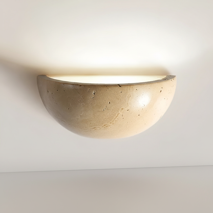 Halbrunde Steinwandleuchte - WabiShine