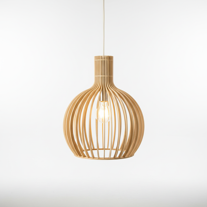 Handgefertigte Holz Hängelampe - Rusticore