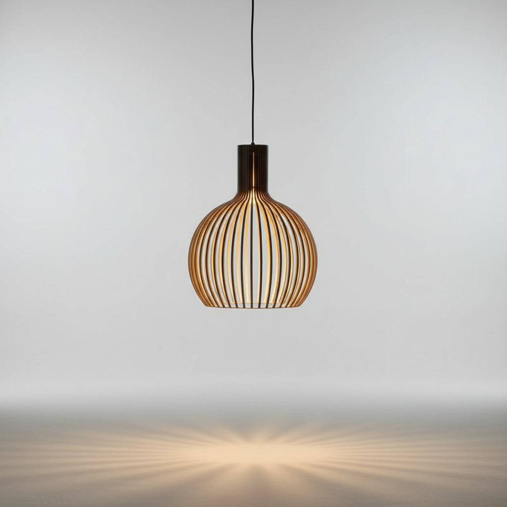 Handgefertigte Holz Hängelampe - Rusticore