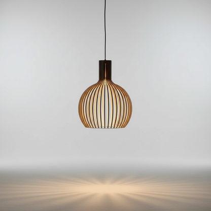 Handgefertigte Holz Hängelampe - Rusticore